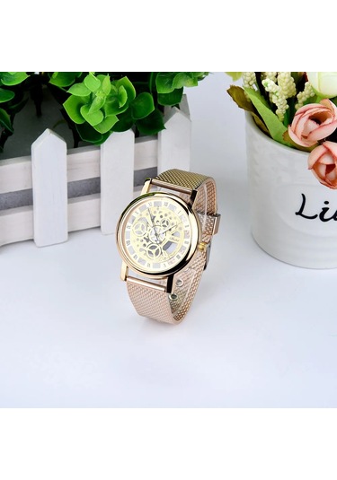 Saatler Bilezik Kuvars Saatler Manyetik Saat Bayan Spor Elbise Pembe Kadran Kol Saati Diğer