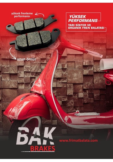 Bak Brakes Fmb-021 Cf Moto Nk 150 Abs , Nk250 Eski Model . Rks Vieste 249 Ön Fren Balatası Organik Kalite Fmb-021