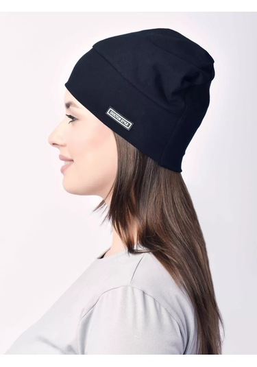 Doktor Stıl' Sviti Unisex Pamuklu Siyah Tıbbi Bonelenk Şapkası 143395024