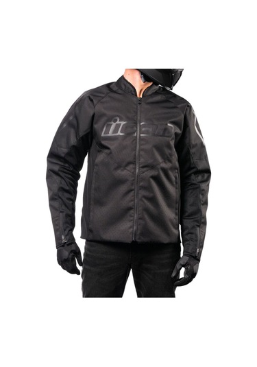 Icon Hooligan Korumalı Motosiklet Montu Siyah