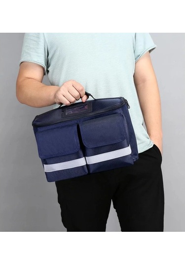 Su Geçirmez Aile İlaç Kiti Omuz Tıbbi Çanta Boş Araba Açık