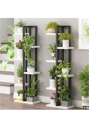 Çiçeklik,saksılık, 6 Bölmeli Raf