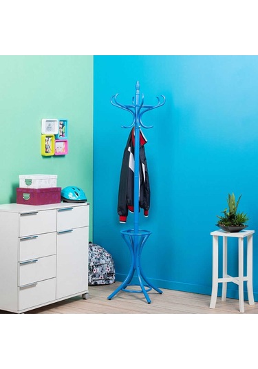 Handy Mate Dorya 12li Ahşap Askılık-mavi 51x185x51 Cm Gxyxd Diğer