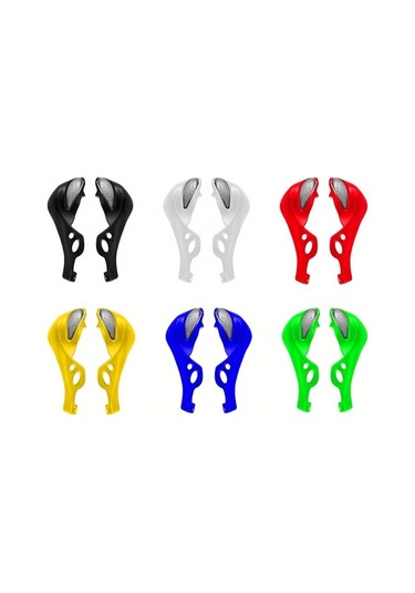 Xuweiwei 2pcs Off-road Motorcycle El Koruma Siyah Siyah Ve Turuncu Tasarım Kolay Montaj