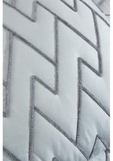 Maria Kapitoneli Tek Kişilik Yatak Örtüsü 180x240 Krem - Gri Krem Gri