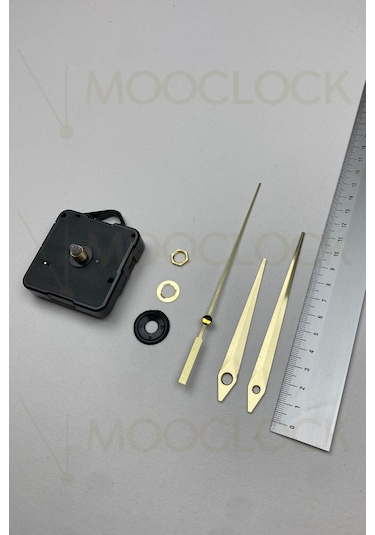 Saat Mekanizması, Akar Sessiz Duvar Saati Mekanizması, 14 Mm Şaft Askılı Kısa Gold