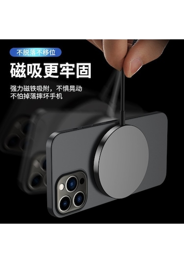 Sandwich Hızlı Şarjlı Mini Manyetik Kablosuz Şarj Cihazı + Adaptör, Gümüş