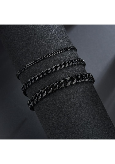 Siyah Yüksek Kaliteli Paslanmaz Çelik Bilezikler Erkekler Için Boş Renk Punk Curb Küba Link Zinciri Bilezikler El Takı Hediyeler Trendi Width 7mm Siyah Siyah Yüksek Kaliteli Paslanmaz Çelik Bilezikler Erkekler Için Boş Renk Punk Curb Küba Link Zinciri Bilezikler El Takı Hediyeler Trendi Width 7mm Siyah