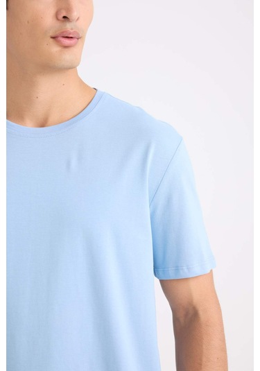 DeFacto New Regular Fit Bisiklet Yaka Basic Düz Kısa Kollu Tişört E1091AXNSBE113
