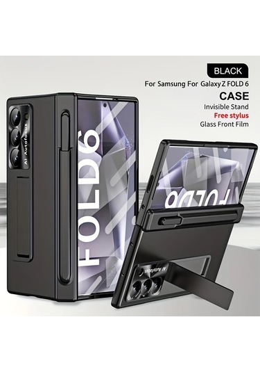 Turcoshop11 Samsung Z Fold6 Melody Sky Elektro Kaplama Lüks Kılıf Rose Gold