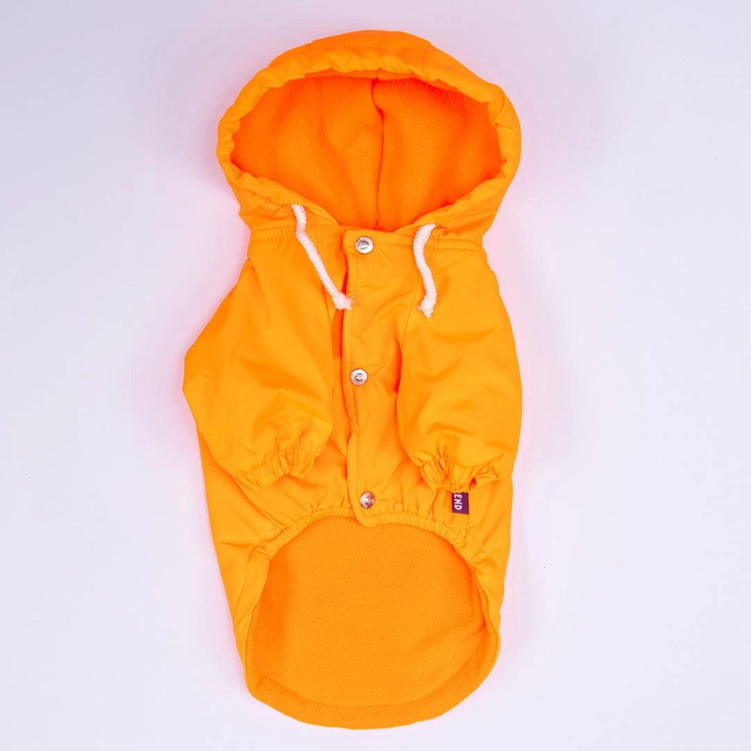Neon Turuncu Mont Köpek Mont Köpek Kıyafeti Köpek Yağmurluğu Küçük Ve Büyük Irklar İçin