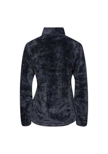 2As Sofia Kadın Tam Fermuarlı Çizgili Polar Siyah