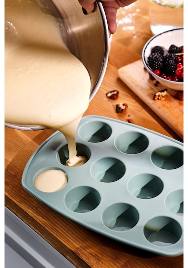 Emsan Silikon Muffin Kalıbı Yeşil