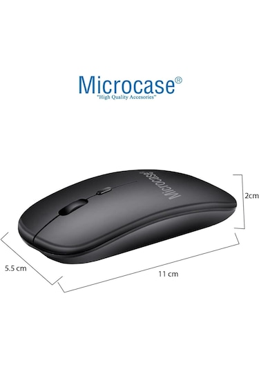 Microcase Apple Uyumlu iPad  Pro 13 2025 Tablet İçin Bluetooth Klavye + Mouse + Tablet Standı - Al4514 Beyaz Lazer