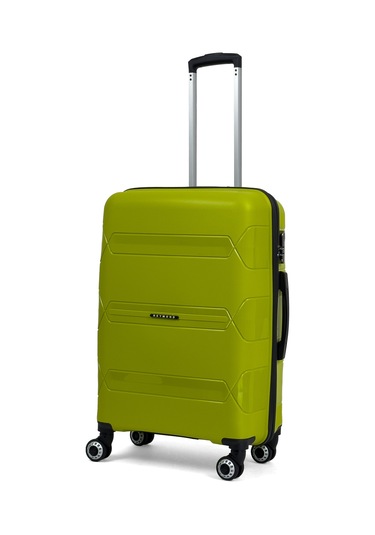 Lucas Polipropilen Kırılmaz Valiz, Orta Boy Neon Yeşil