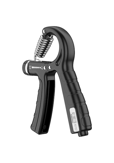 Exeo Sertlik Ayarlanabilir 5-60 KG Direnç Sayaçlı El Egzersiz Yayı Siyah