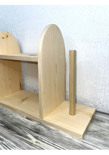 O&a Wood Doğal Ahşap Mutfak-banyo Rafı Tezgah Üstü Düzenleyici Ba