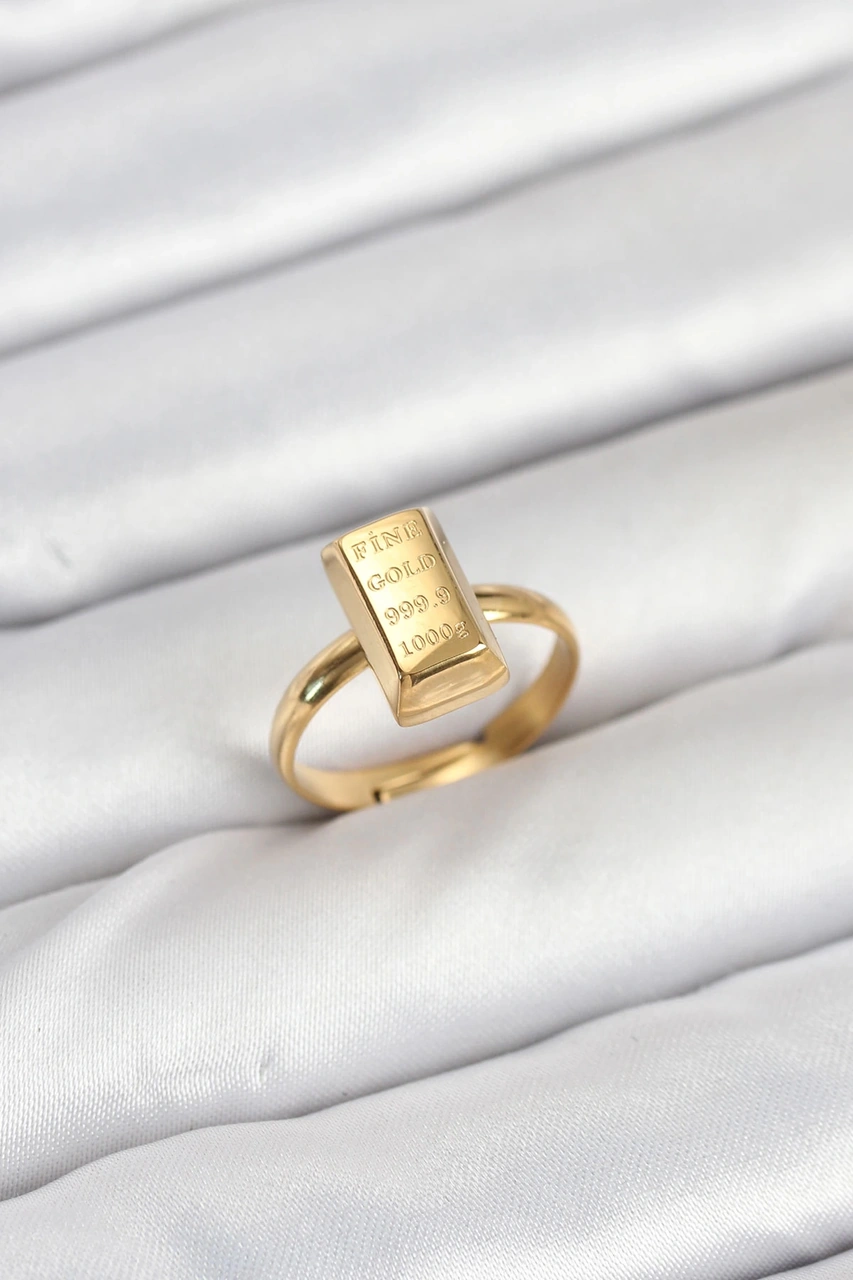 Dodes Dodes Pirinç Gold Renk Külçe Altın Model Kadın Yüzük Tg27byk3900 Çok Renkli