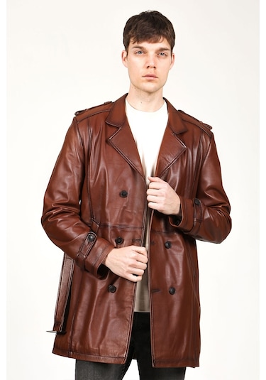 Dericlub E1089 Gerçek Deri Erkek Mont Fındık