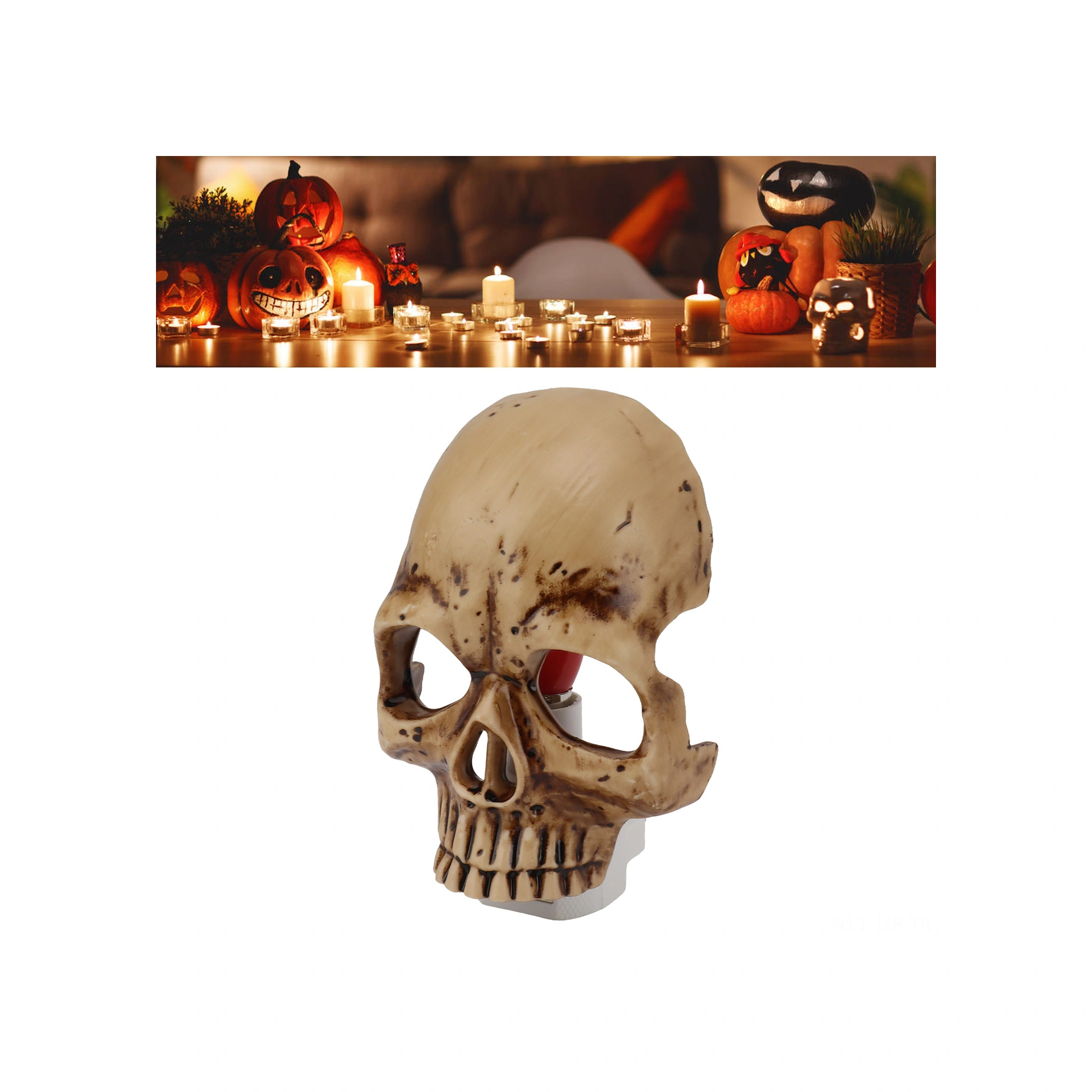 Geeroyoo Halloween Kemer Lehine Işıklı Figür, Aydınlatma Parlaklığı Ayarlanabilir Reçine Dekoratif Işık, 110v Amerikan Standartı, Ev Dekoru Ve Halloween Ambiyansı İçin Diğer