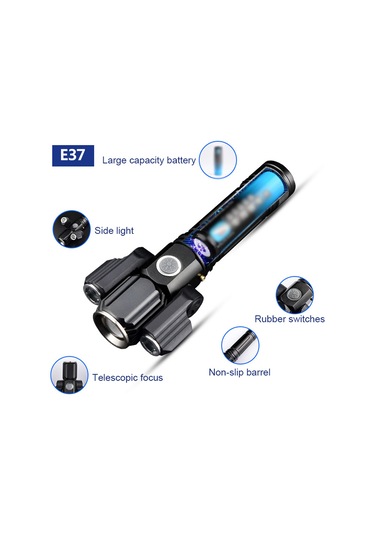 Ranyeek Alüminyum T6 3 Lü Fenerli Bisiklet Feneri, Ipx6 Su Geçirmez, 250 Lumens, Geniş Aydınlatma, 6-8 Saat Kullanim Süresi, Usb Şarjlı Set Siyah