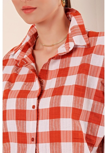 Bigdart 3900 Oversize Uzun Basic Gömlek - Taba 001