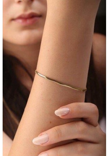 Sefa Gold SFBL06 14 Ayar Altın İtalyan Balık Sırtı Bileklik Sarı Altın