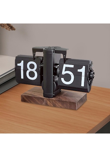 Suntek Flip Masa Saati Dijital Otomatik Tamamen-siyah-24-saat