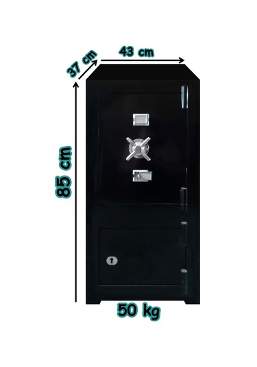 Ev Ve Ofis Tipi Çelik Para Kasası 85 Cm 50 Kg Güvenli Para Kasası