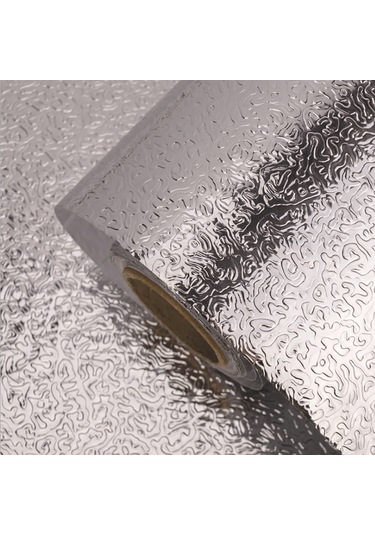 Gajeena Alüminyum Folyo Mutfak Sticker, Suya Yağa Dayanıklı, Isıya Dayanıklı, Kendinden Yapışkan, Camurluk Önleyici, Gümüş Portakal Kabuğu Deseni, 0.4m X 2m