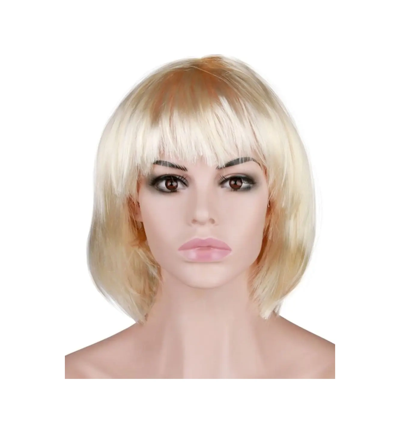 Riota Blond Karavall Peruk : 8131 - Kare Saç Kesimi, Kahküllü 171228321 Bej