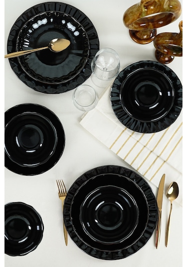 Keramika Sirius Shizen Kahve Yemek Takımı 24 Parça 6 Kişilik