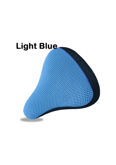 Açık Mavi 3d Yumuşak Bisiklet Klozet Kapağı Bisiklet Sele Kılıfı Bisiklet Silikon Koltuk Minderi Bisiklet Nefes Eyer Rahat Bisiklet Parçaları Açık Mavi