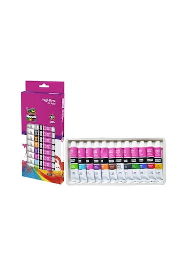 Red Apple Tüp Yağlı Boya Seti 12 ML 12'li 35 x 50 CM Tuval Seti