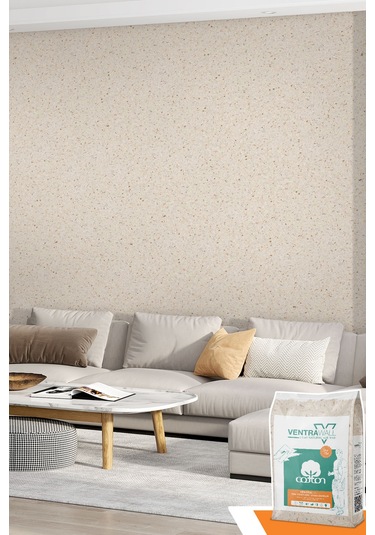 Ventrawall - Krem Renk Dekoratif Pamuk Sıva - C04 - 5 Kg
