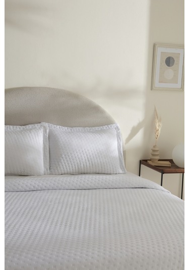 Karaca Home Breeze Soft Yatak Örtüsü Çift Kişilik Offwhite Beyaz