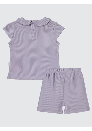 Civil Baby Kız Bebek Şortlu Takım 6-18 Ay Lila Lila
