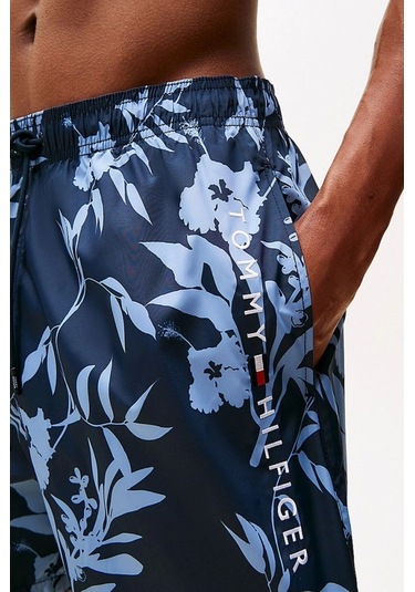Tommy Hilfiger Erkek Mavi Şort Mayo Mavi