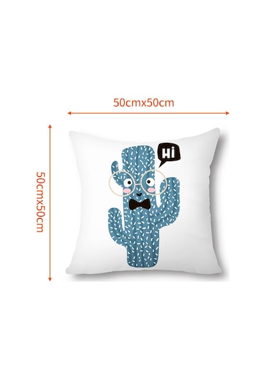 Symbee "ekolojik Pamuklu Keten 50x50cm Dekoratif Yastık Kılıfı - Saklı Fermuarlı, Yıkanabilir" Diğer