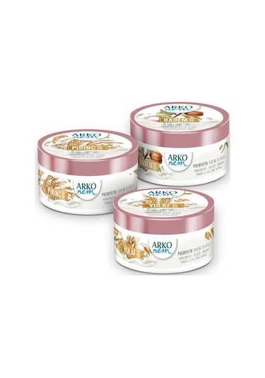 Arko Nem Prebiyotik Krem Serisi Badem Pirinç Yulaf Sütü 3 x 250 ML