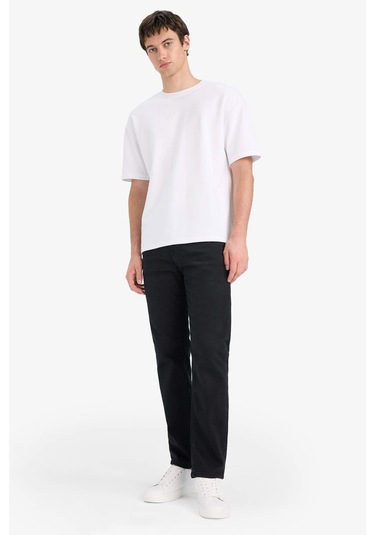 Defacto Sergio Regular Fit Normal Kalıp Normal Bel Boru Paça Jean Pantolon W6868az25aunm40 Siyah