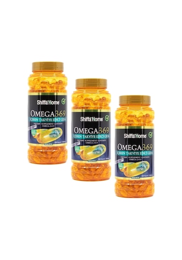 3 Adet Shiffa Home Omega 3 - 6- 9 1000 MG 200 Softjel
