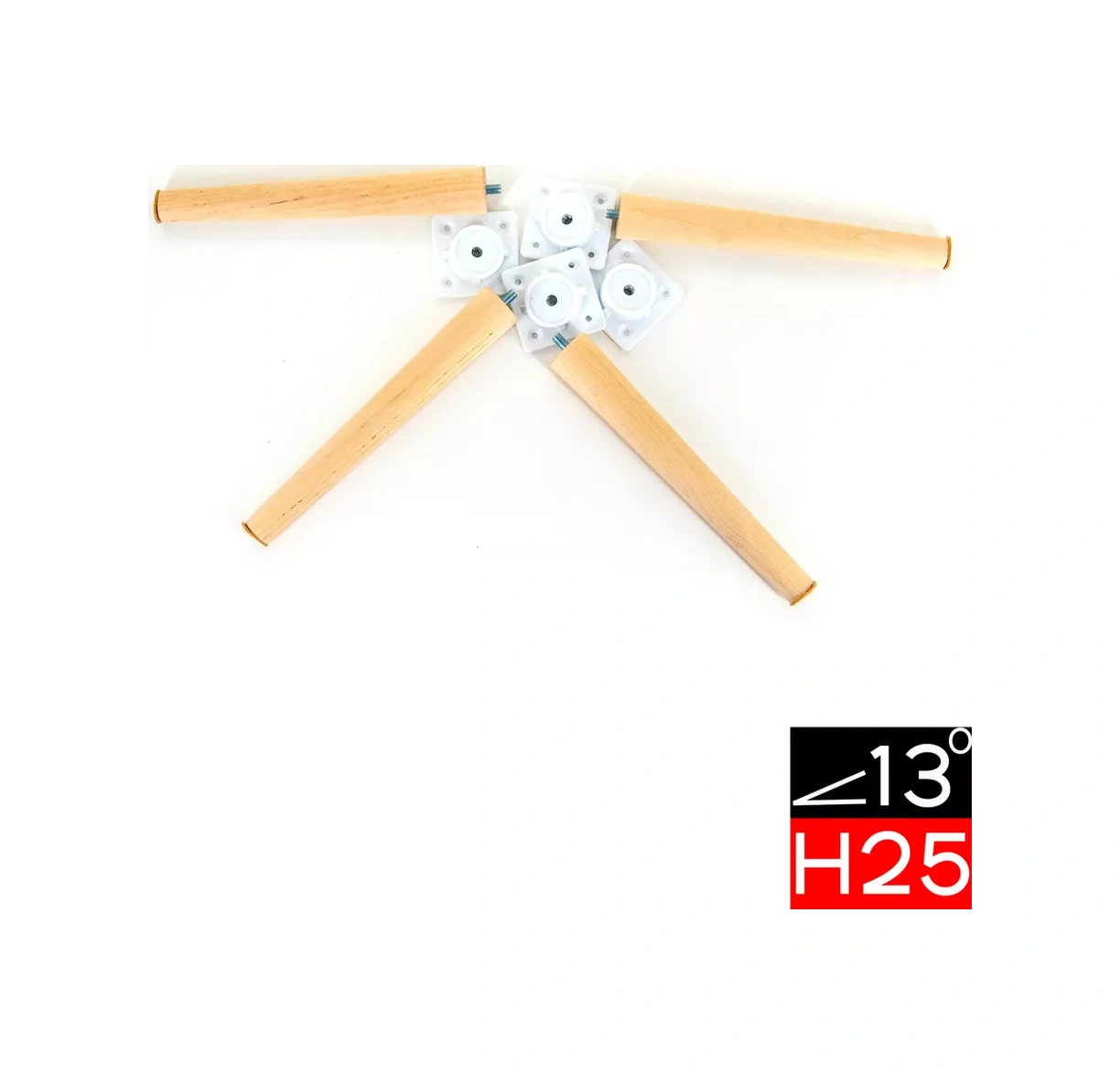 Brat'a Zoriny Mobilya İçin Eğik Ahşap Ayaklar, 4 Adet 242944369 Diğer