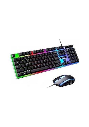 Owwotech Polygold OW8017 Işıklı Oyuncu Kablolu Oyuncu Klavye Ve Mouse Seti Gaming Set