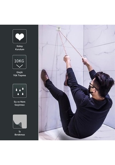 Zmc Bilişim Süper Güçlü Yapışkanlı Suya Dayanıklı Şeffaf Askı 5li Set Yeniden Kullanılabilir Kancalar Çok Renkli