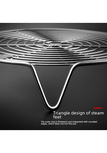 Youtek 304 Çelik Güzergahlı 18cm Yüksek Ayaklı Buhar Tepsisi - Ev Mutfak Buharlama, Fırınlama, Fritöz İçin Çok Amaçlı Alet Diğer