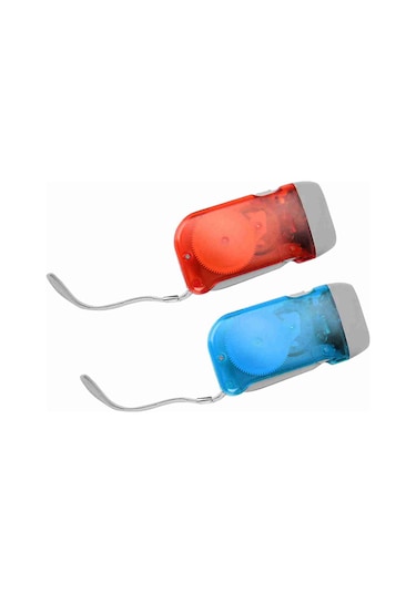 Geeroyoo İki Adet Kırmızı-mavi El Fırçalı Led Feneri, Abs Malzeme, Taşınabilir, Çevre Dost, Elden Üretimli Işık Kaynağı Kırmızı Mavi