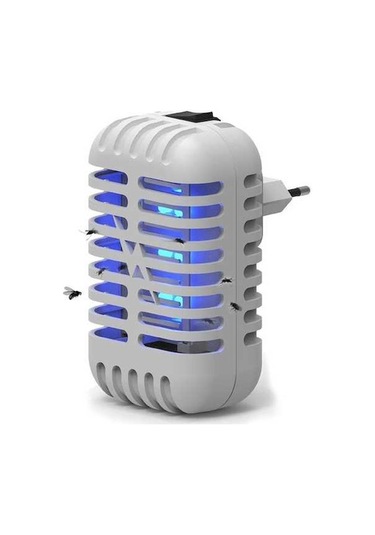 Ulzyvf Mini Ev Sinek Öldürücü Lamba, Elektrikli Sinek Raketi, Sessiz Çalışma Böcek Tuzak Lambası Beyaz Beyaz