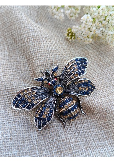 Villovatik Zarif Retro Kelebek Broş 222820620 Mavi