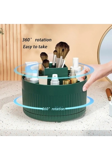 Maoyaya 360 Dönen Masaüstü Makyaj Organizatörü - Saklama Kutusu, Çok Renkli Çok Renkli